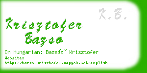 krisztofer bazso business card